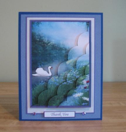 Swan Stream Wavy Corner Stacker by Debbie Knechtel