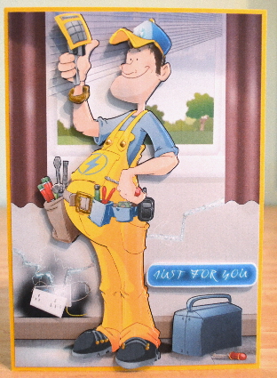 Electrician Dude by Debbie Knechtel