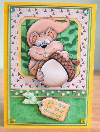 Go Nuts on Your Birthday Topper & Decoupage by Debbie Knechtel