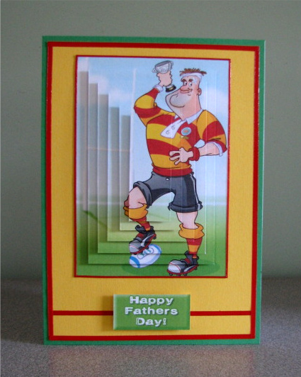 Rugby Dude Pyramid. by Debbie Knechtel