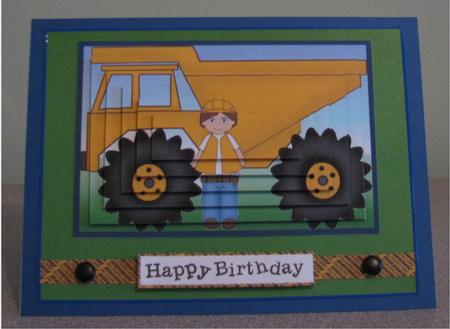Dumper Truck and Driver by Debbie Knechtel