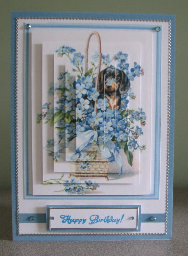 Little Spring Dachshund Bouquet - Pyramid by Debbie Knechtel