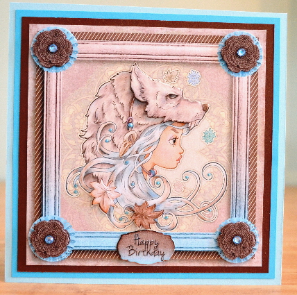 Cardtopper Frozen Wolf 707 by Debbie Knechtel