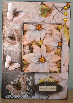 Cardtopper with Matching Envelope Elegant Christmas 717 by Debbie Knechtel