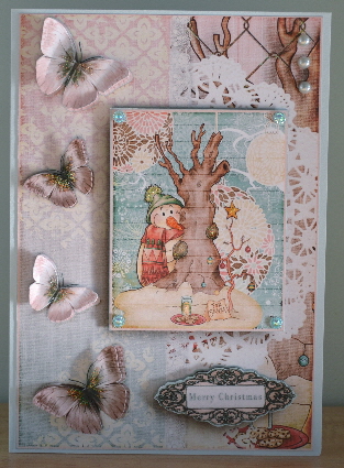 Cardtopper with Matching Envelope for Santa 722 by Debbie Knechtel