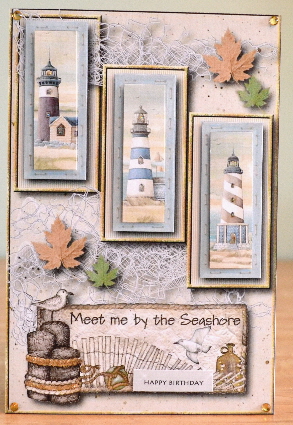 Seashore Card Topper 1 by Debbie Knechtel