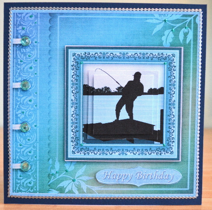 Fishing the Catch Quick Male Birthday Card by Debbie Knechtel