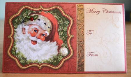 Christmas Money Wallet Vintage Jolly Santa by Debbie Knechtel