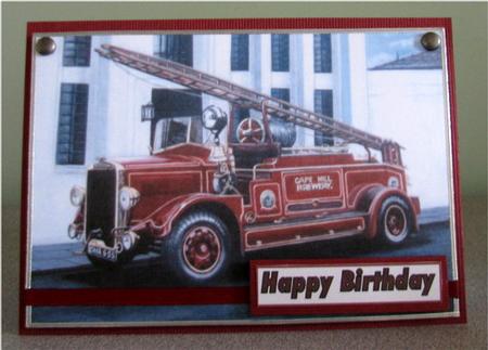 Vintage Fire Engine by Debbie Knechtel