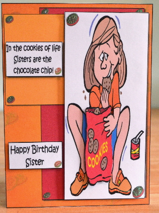 Sisters and Cookies Quick Card by Debbie Knechtel