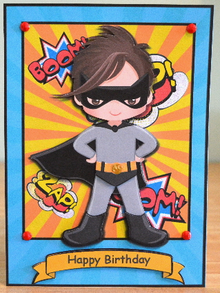 Grey & Black Super Hero by Debbie Knechtel