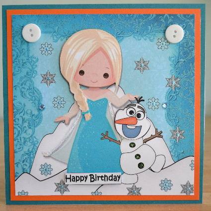 Elsa & Olaf 8x8 by Debbie Knechtel