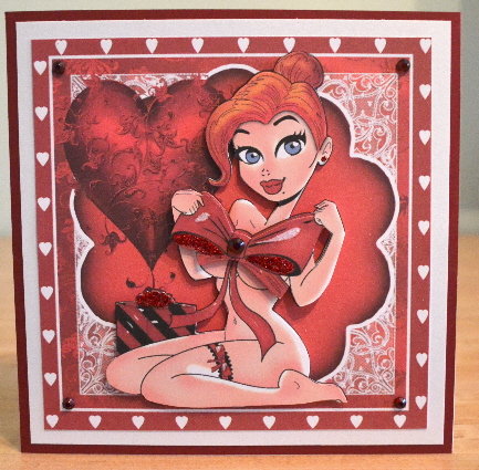 Wrapped Up Valentine Card Front Kit by Debbie Knechtel