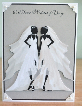 Female Civil Wedding Day Card Front by Debbie Knechtel
