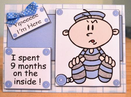 Yipeee He's Here Quick Card by Debbie Knechtel