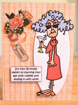 Stella Starts Her Birthday with Coffee Quick Card by Debbie Knechtel