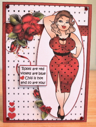 Foxy Mama Valentine Quick Card by Debbie Knechtel