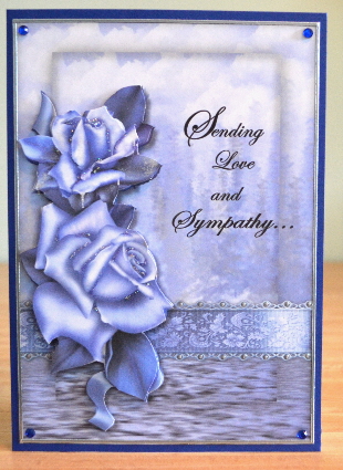 Sympathy Frosted Roses by Debbie Knechtel