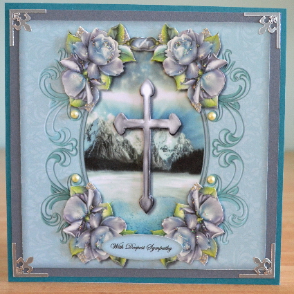 Sympathy Silver Cross & Porcelain Roses Mini Kit by Debbie Knechtel