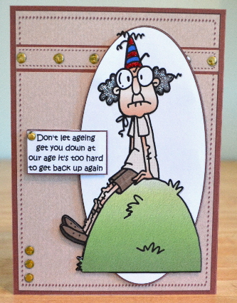 Gus Don't Let Ageing Get You Down Quick Card by Debbie Knechtel