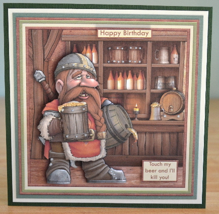 Ancient Warrior Barrel of Laughs 8x8 Male Mini Kit by Debbie Knechtel