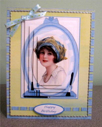 Female Mirror Image Pyramid Blue by Debbie Knechtel