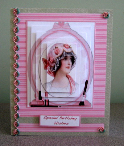 Vintage Lady in Mirror by Debbie Knechtel