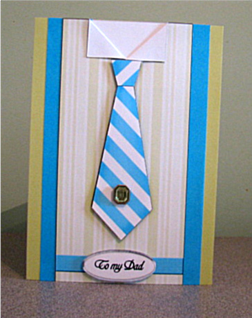 Man's Shirt & Tie Quick Card with Decoupage by Debbie Knechtel