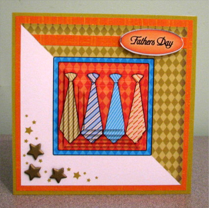 Men's Ties Quick Card with Pyramage by Debbie Knechtel