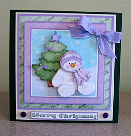 Pastel Snowman Topper & Decoupage by Debbie Knechtel