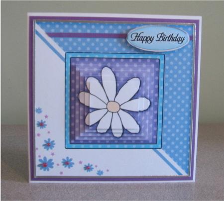 Daisy Quick Card with Pyramage by Debbie Knechtel