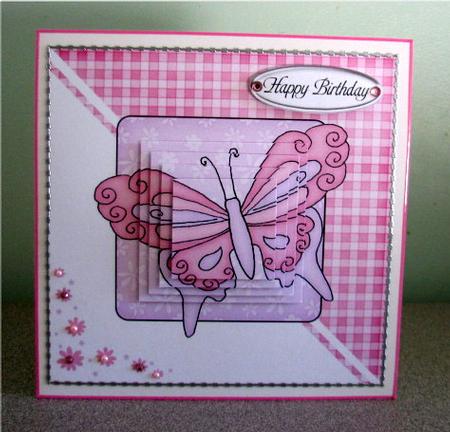 Butterfly Quick Card with Pyramage by Debbie Knechtel