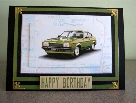 Ford Capri Easy Pyramid Card by Debbie Knechtel