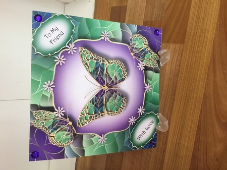 Art Nouveau Butterflies 10 8x8 by DEBBIE LEIGHTON