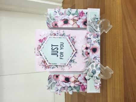 Floral Front Centre Step Card by DEBBIE LEIGHTON