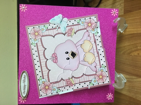 Cute Little Chick Scalloped Corner Stacker by DEBBIE LEIGHTON