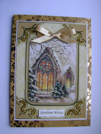 Christmas Window A4 Lace Picture Sheet by Debbie Singfield