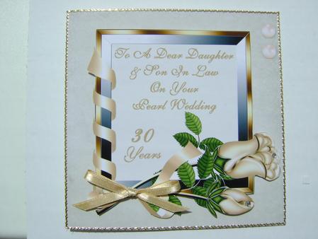 Roses & Ribbons Frame - Pearl Wedding 2 by Debbie Singfield