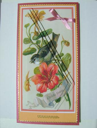 Honeysuckle and Sparrow by Debbie Singfield