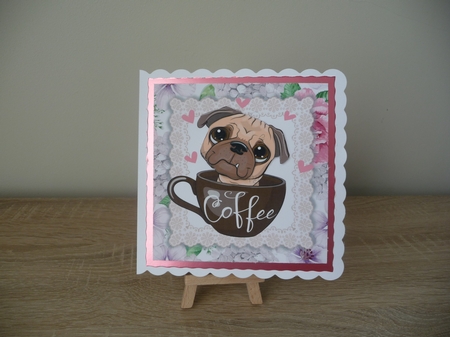 Words cannot espresso how much you mean to me Pug (Coffee Humour) 8x8 by Debbie Whyte