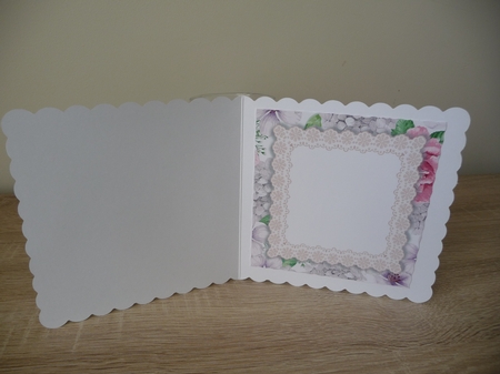 Beautiful pink & purple floral insert blank by Debbie Whyte