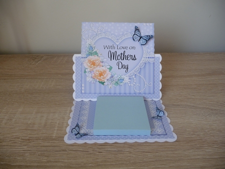 3D Easel Card Mini Kit - A Touch of Elegance Mothers Day - Flowers, Heart Lace, Butterflies & Pearls by Debbie Whyte