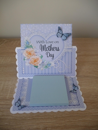 3D Easel Card Mini Kit - A Touch of Elegance Mothers Day - Flowers, Heart Lace, Butterflies & Pearls by Debbie Whyte
