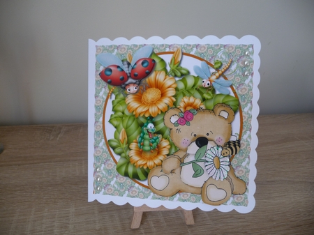 Hugs and flowers by Debbie Whyte