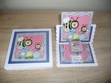 Bee Hap Bee Surprise Box Easel Card and Box Kit by Debbie Whyte