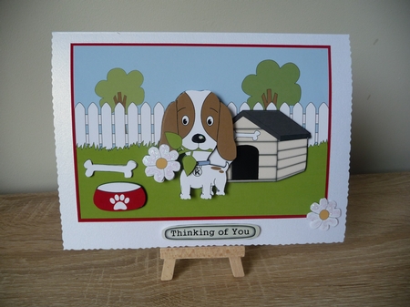 Kosmo the dog decoupage by Debbie Whyte