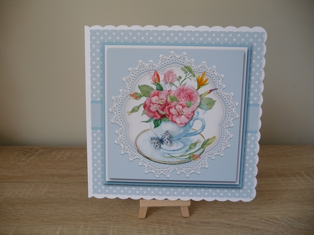 Lovely Teacup Topper Plus Gift Tag by Debbie Whyte