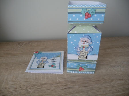 3D Large Christmas Cracker Box Mini Kit -  Santa is making a List! by Debbie Whyte