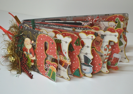 Christmas Word Book Shaped Scrapbook by Debbie Wilde
