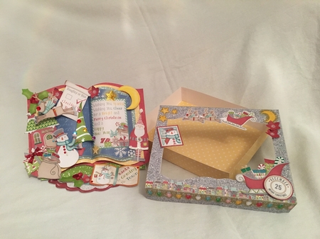 The Night Before Christmas - Open Book Easel Card & Box Kit. by Debbie Wilde